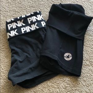 💥2 PAIR of Pink and Aerie spandex type shorts